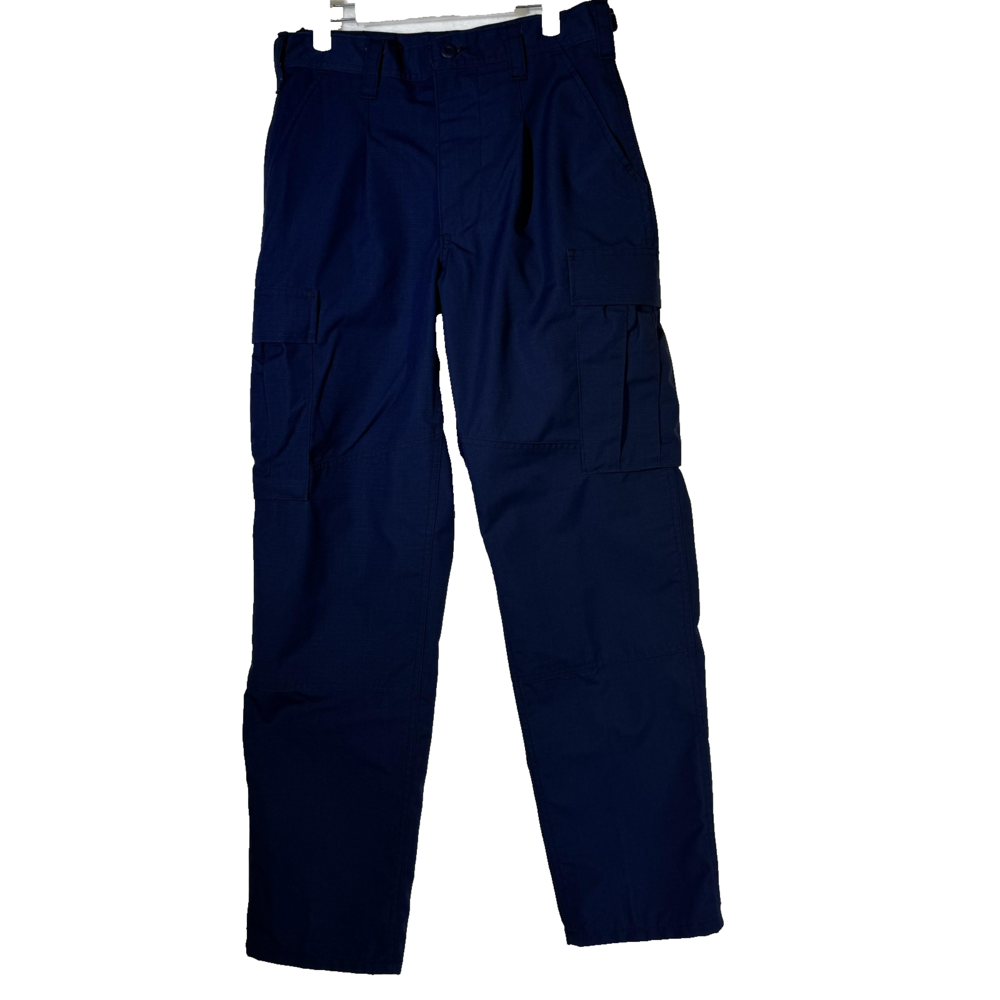 Excel Manufacturing Mens 30x32 Navy Ripstop Cargo Pants Tactical Double Knee